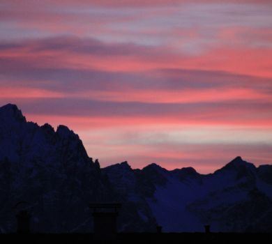 Sonnenuntergang über den Lienzer Dolomiten